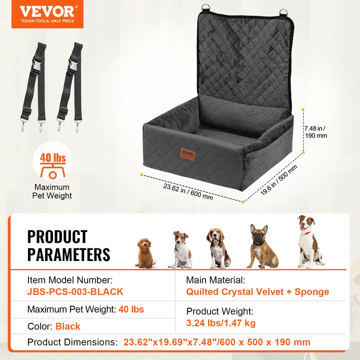 VEVOR Pet Travel Bed