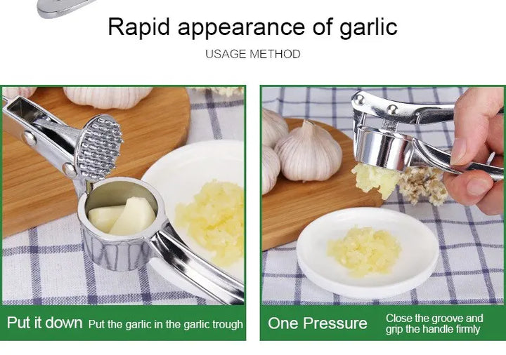 Silvery Garlic Masher