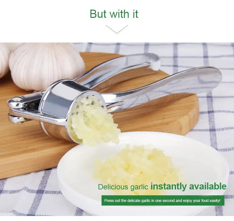 Silvery Garlic Masher