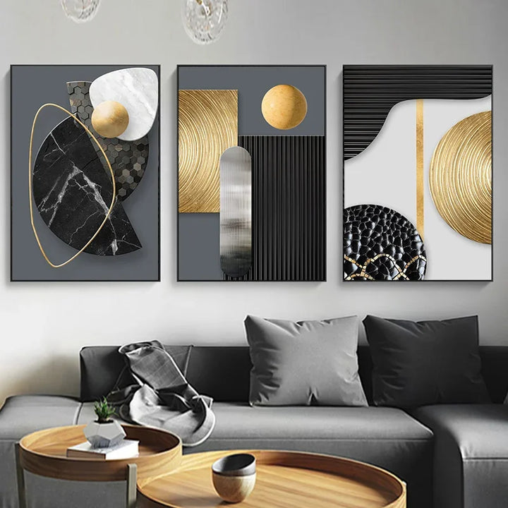 Golden Bloom Wall Art