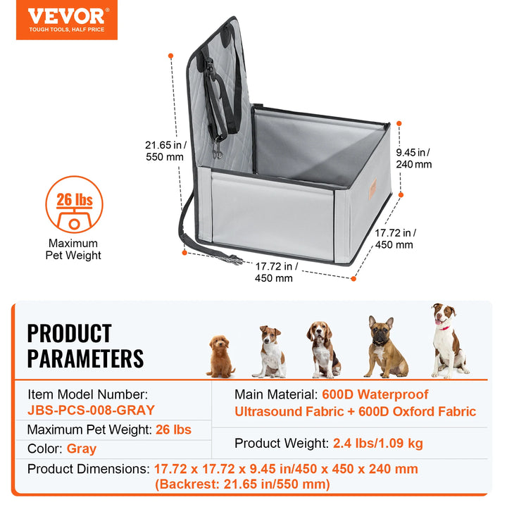 VEVOR Pet Travel Bed