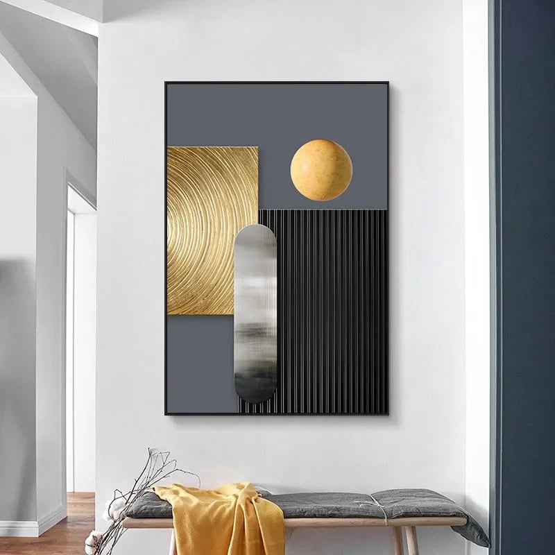 Golden Bloom Wall Art