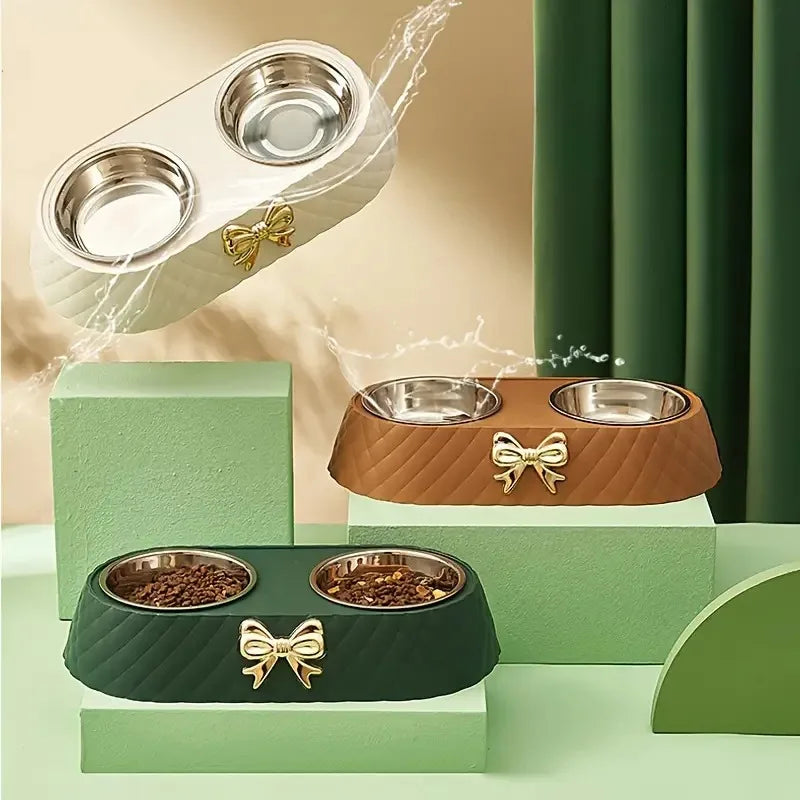 Bowtie Double Pet Bowl