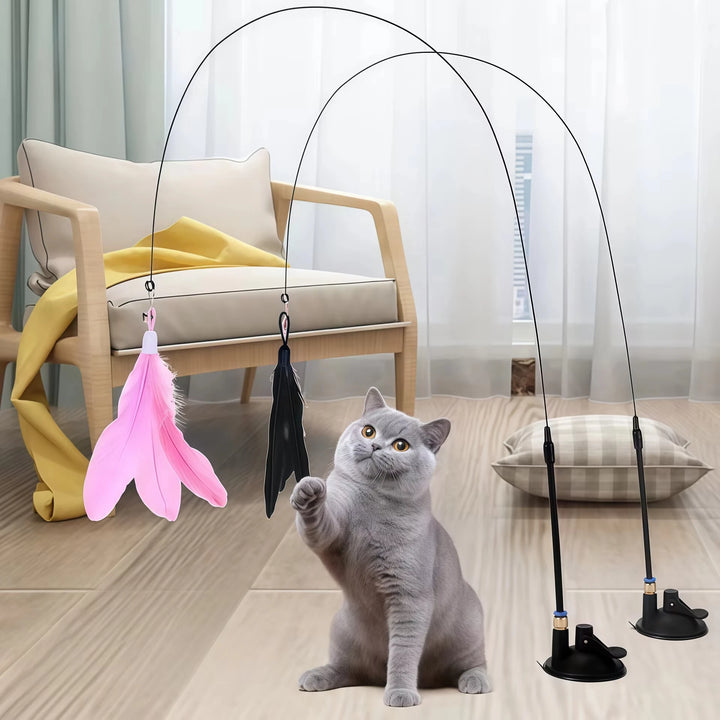 Pet Cat Toys Cute Funny Rainbow Strips Stick