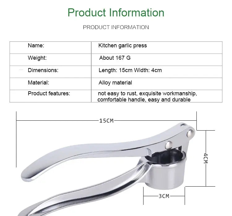 Silvery Garlic Masher
