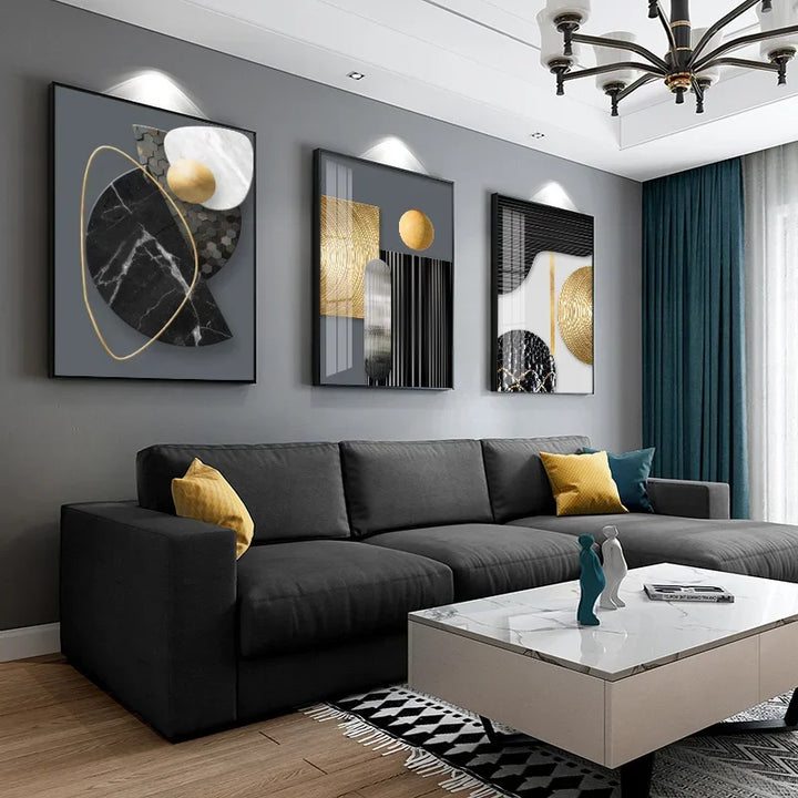 Golden Bloom Wall Art