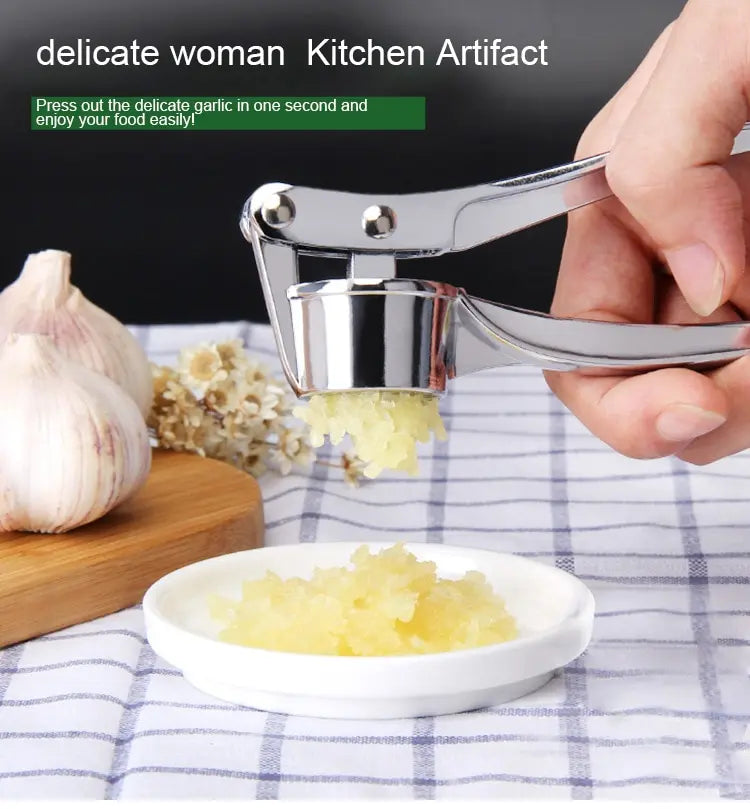 Silvery Garlic Masher