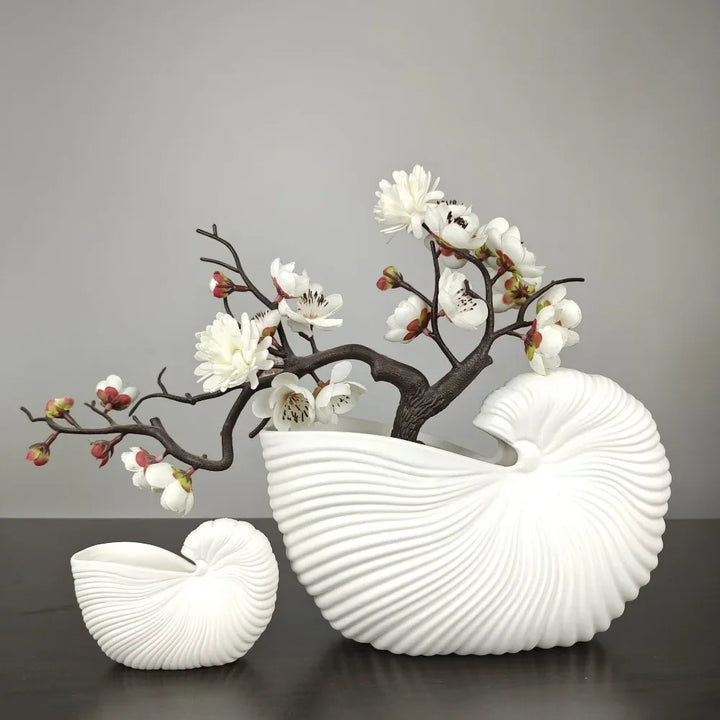 Shell Grace Ceramic Vase