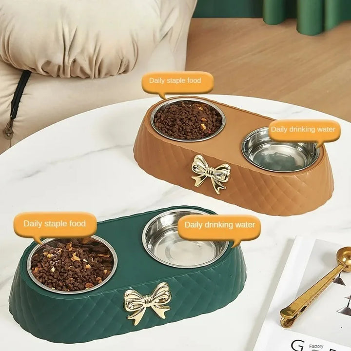 Bowtie Double Pet Bowl