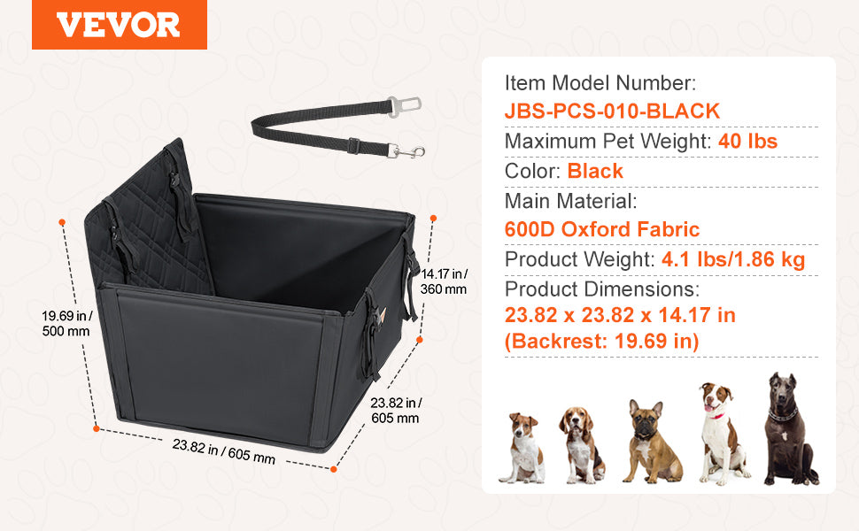 VEVOR Pet Travel Bed