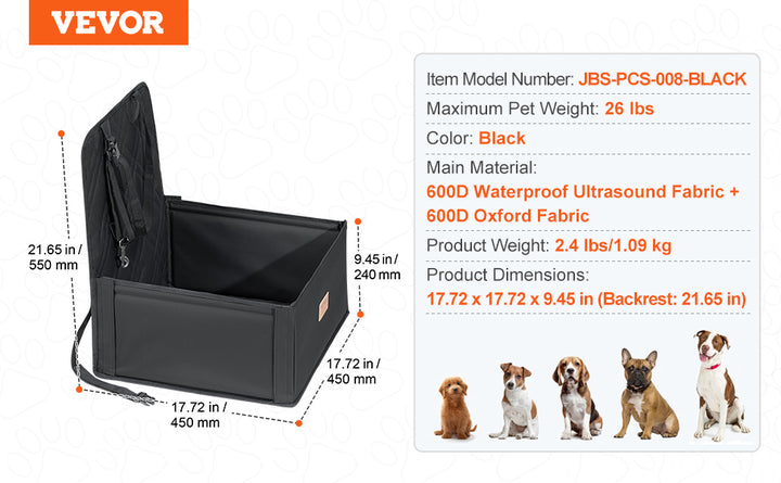 VEVOR Pet Travel Bed
