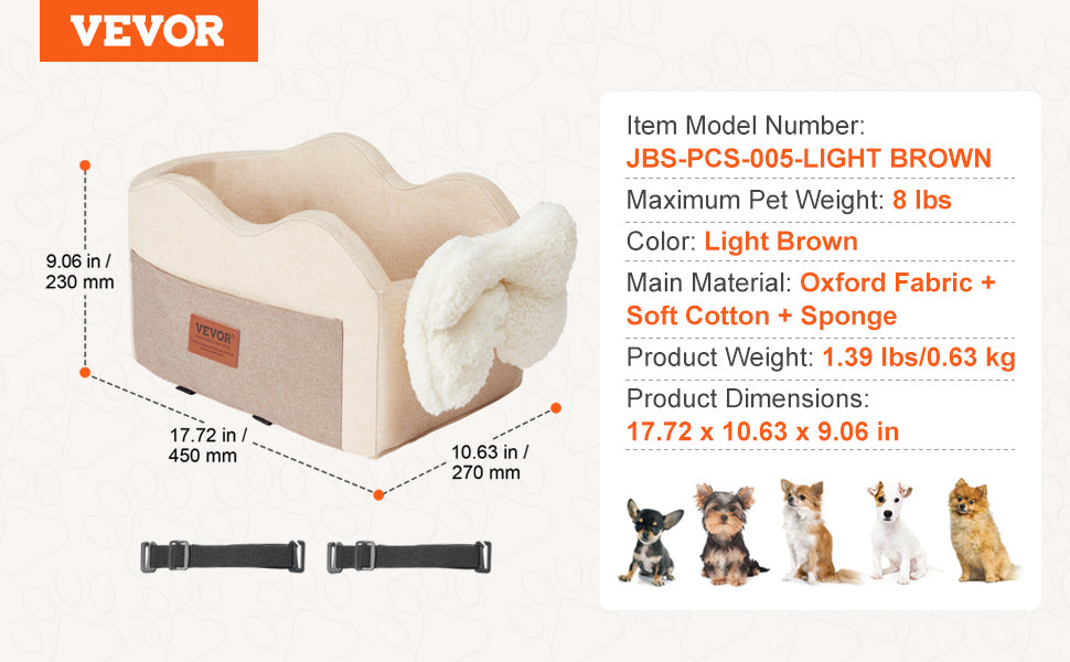 VEVOR Pet Travel Bed