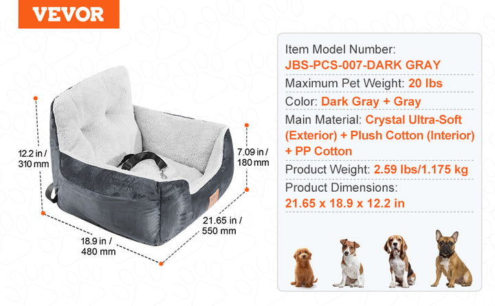VEVOR Pet Travel Bed
