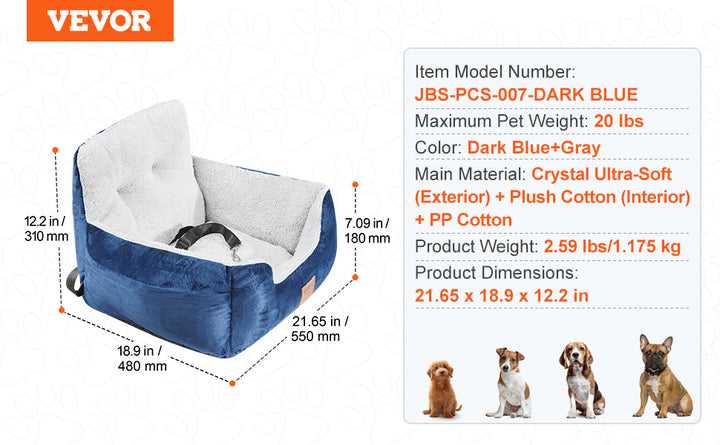 VEVOR Pet Travel Bed