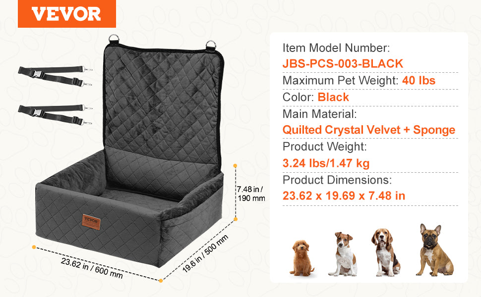 VEVOR Pet Travel Bed