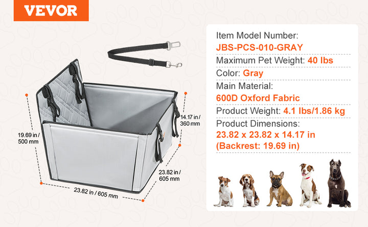 VEVOR Pet Travel Bed