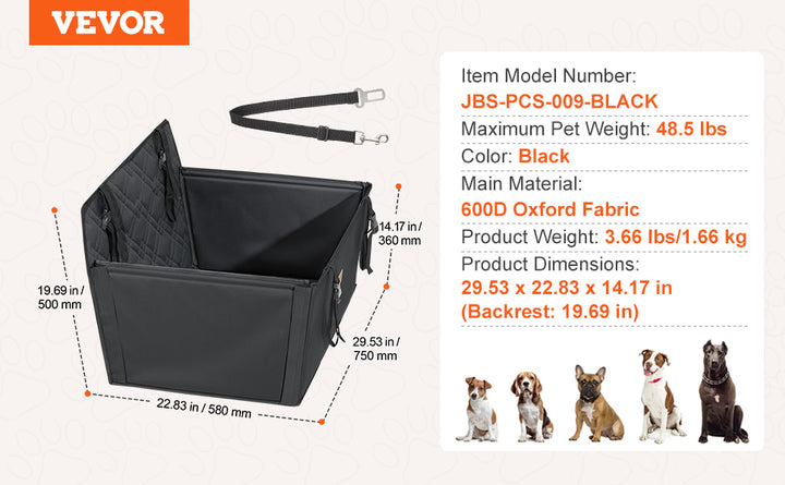 VEVOR Pet Travel Bed