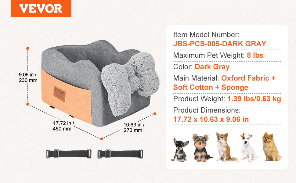 VEVOR Pet Travel Bed